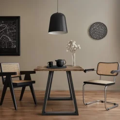 2x Tischbeine Trapez Design 60x72 cm Anthrazit pulverbeschichtete Stahl Tischgestell Esstisch und Schreibtisch
