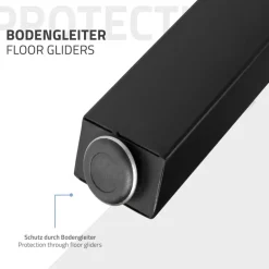 2x Tischbeine X-Design 60x72 cm Schwarz pulverbeschichtete Stahl DIY Tischuntergestell