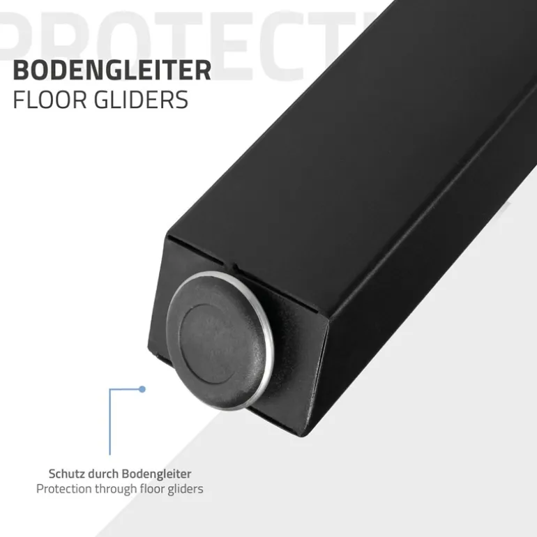 2x Tischbeine X-Design 60x72 cm Schwarz pulverbeschichtete Stahl DIY Tischuntergestell