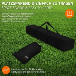 XXL Hängematte mit Stahlgestell bis 250 kg Schwarz inkl. Tragetasche ML-Design
