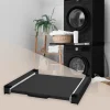 Zwischenbaurahmen für Waschmaschine Verbindungsrahmen mit ausziehbarer Ablage 60x60 cm in Schwarz ML-Design